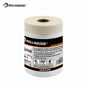 Укрывное полотно на малярной ленте Rollingdog Masking Film 8мкм, 55cм х 30м, арт.80046