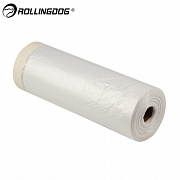 Укрывное полотно на малярной ленте Rollingdog Masking Film 8мкм, 110см х 30м, арт.80499